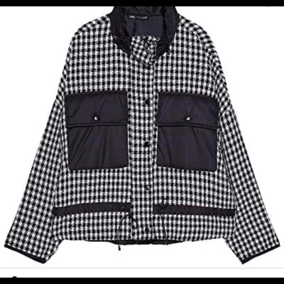 Zara Women Contrasting Tweed Jacket - Picture 2 of 14